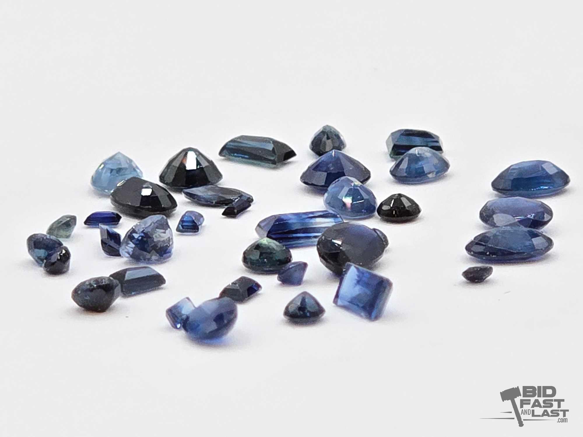 Over 30 Mixed Shape Sapphire Stones