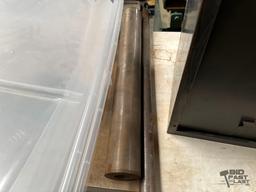 Table, Totes, Metal Tubes and Metal Box