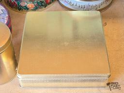 (9) Metal Tin Boxes With Lids