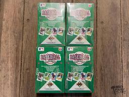 (4) NEW!!! 1990 Edition Unopened Baseball Card Packs