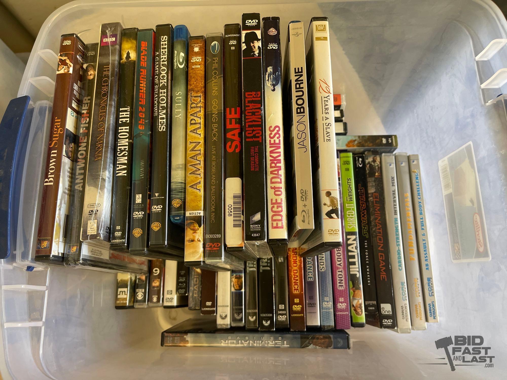(12) Totes Full of DVDs