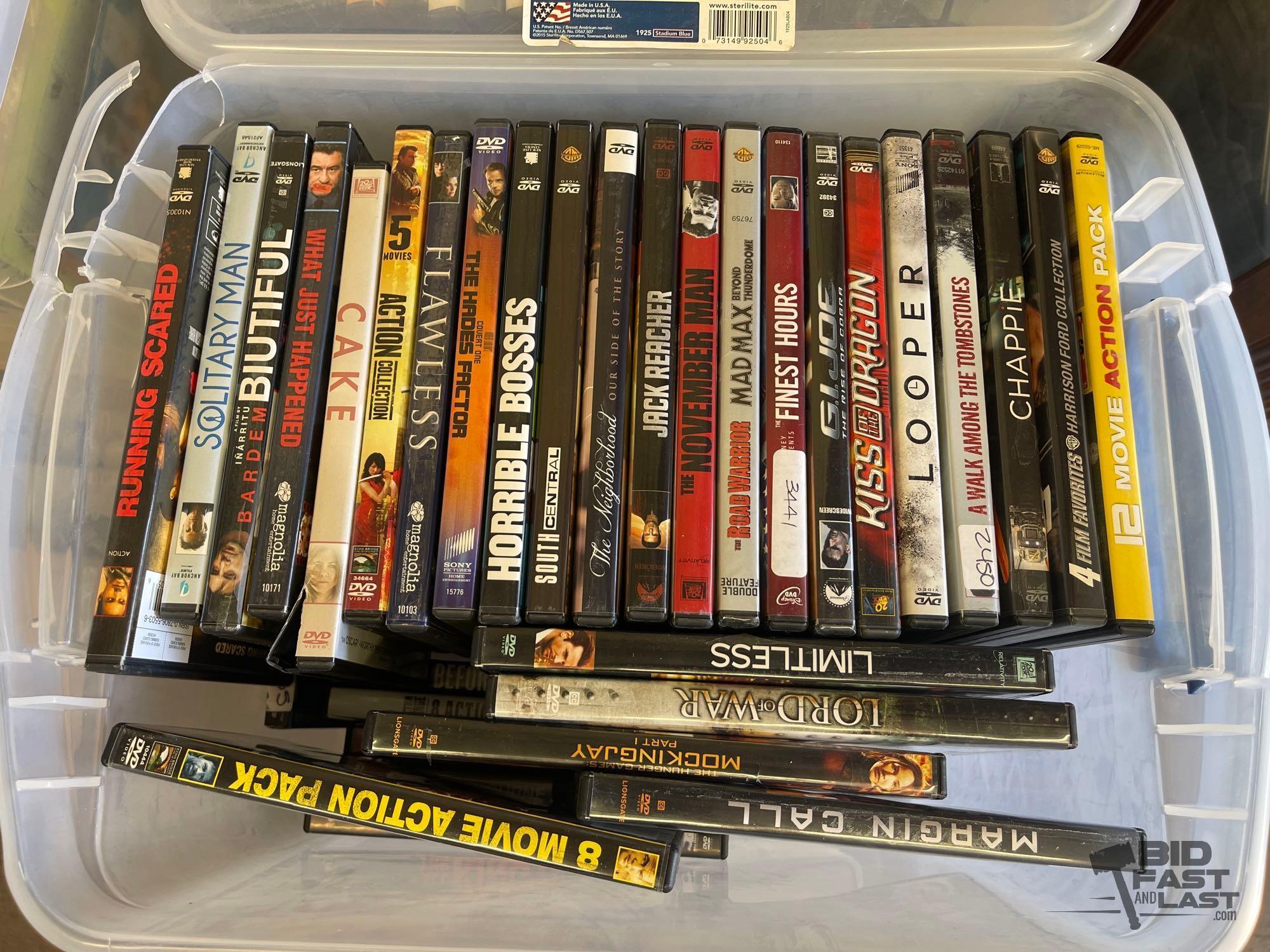 (12) Totes Full of DVDs