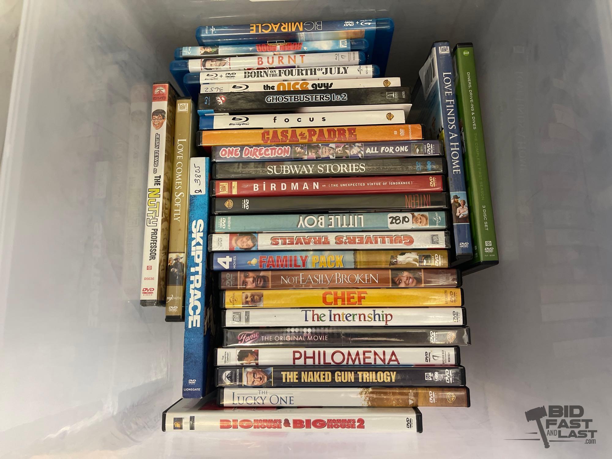(12) Totes Full of DVDs