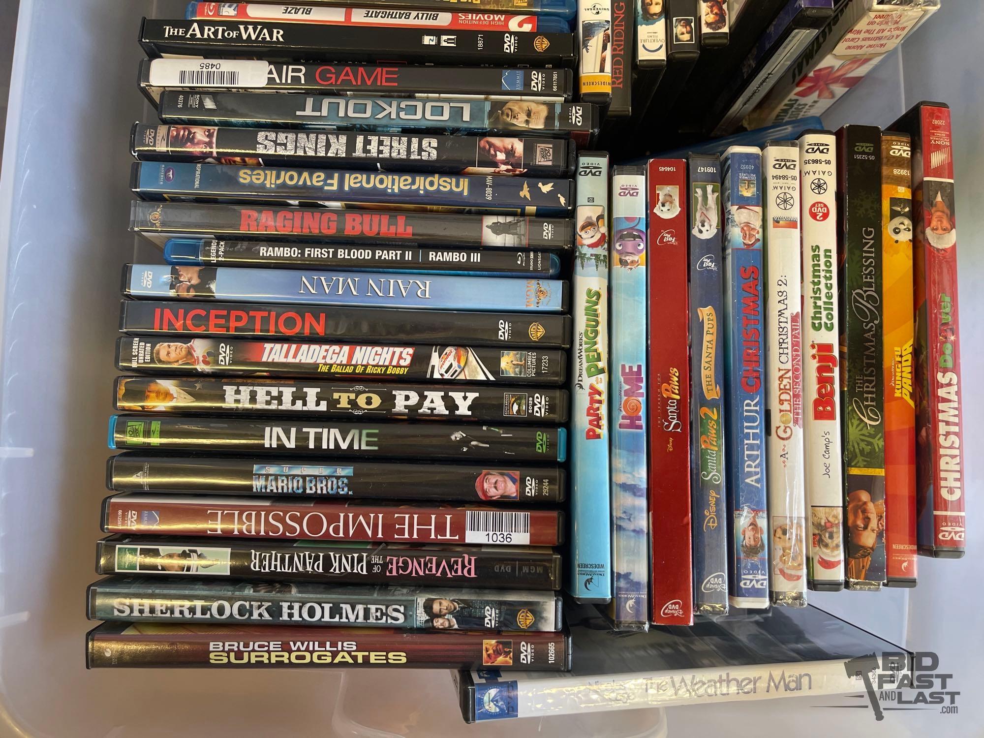 (12) Totes Full of DVDs