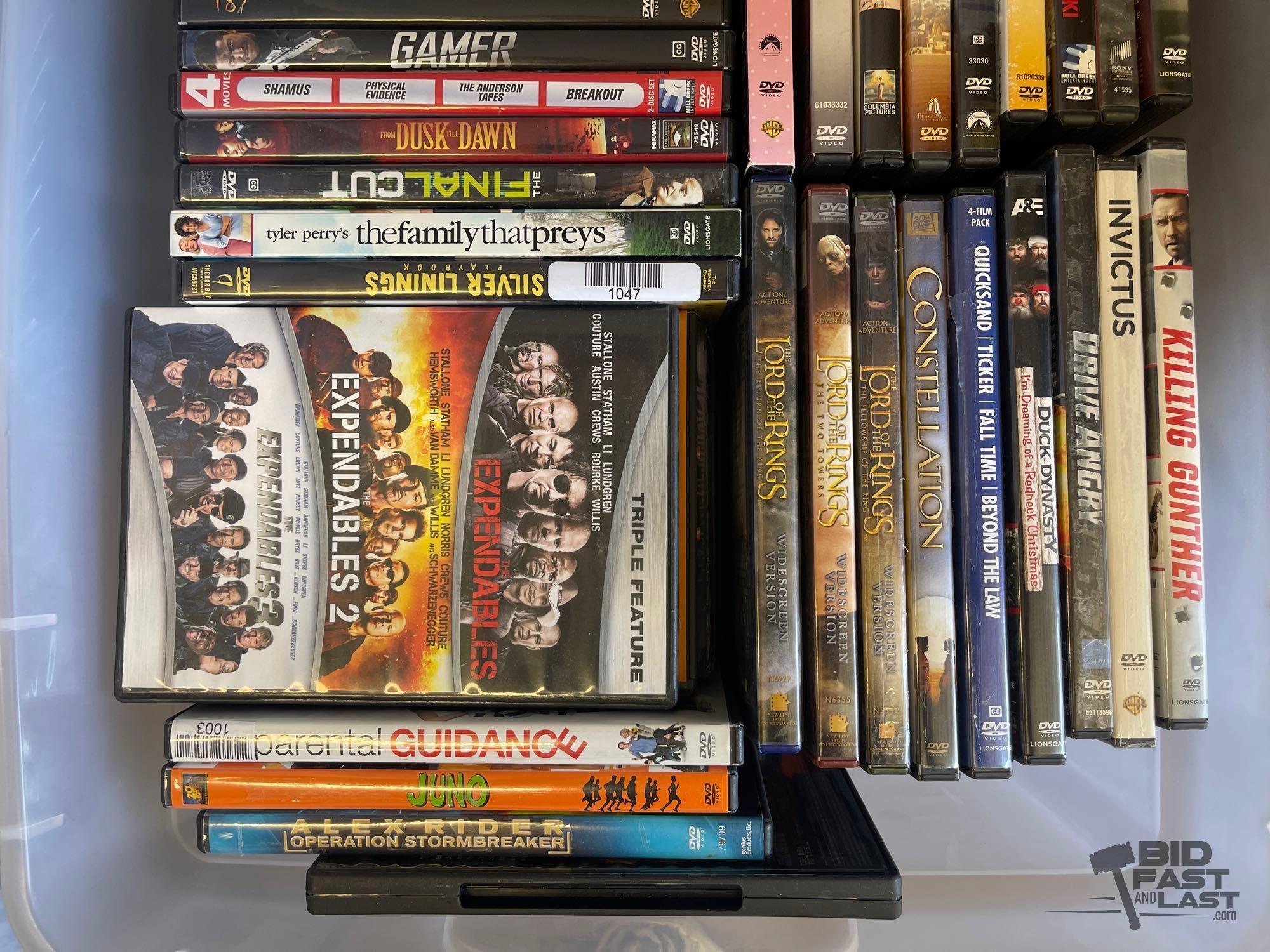 (12) Totes Full of DVDs