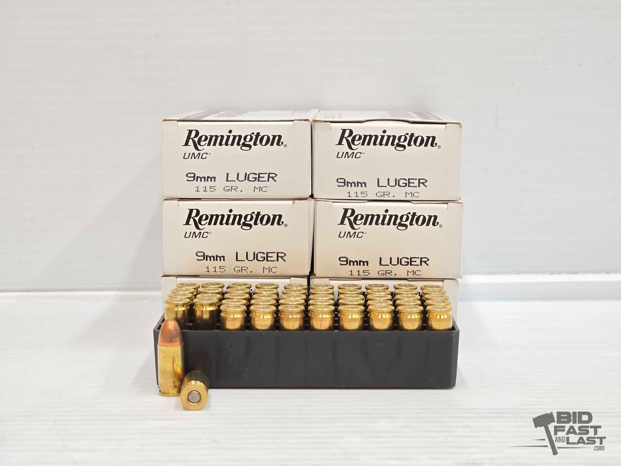 NEW!!! (300) Rounds of Remington 9mm Luger Ammo
