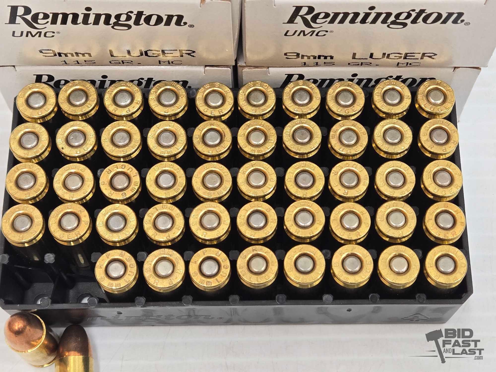 NEW!!! (300) Rounds of Remington 9mm Luger Ammo