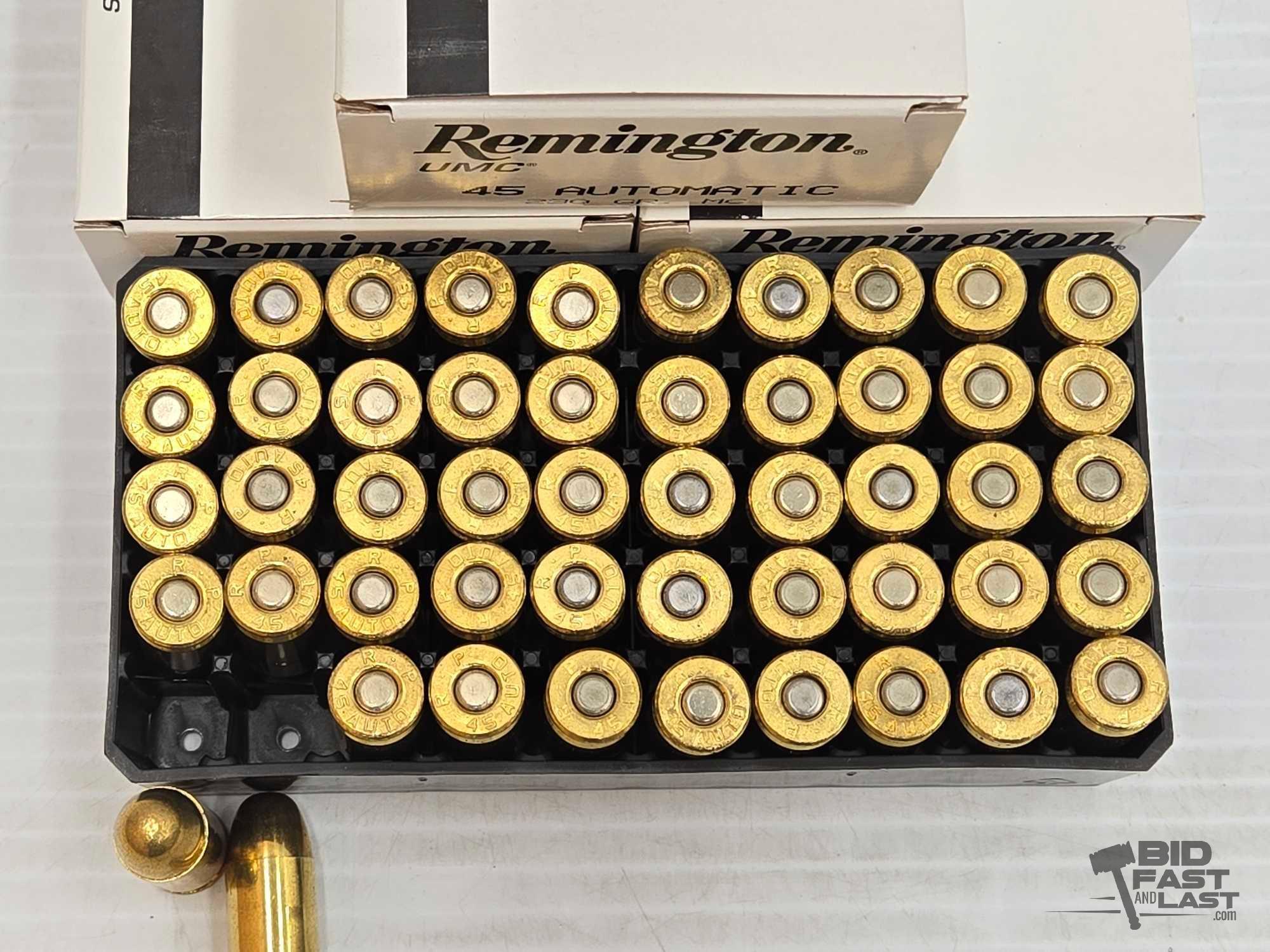 NEW!!! (150) Rounds of Remington 45 Automatic Ammo