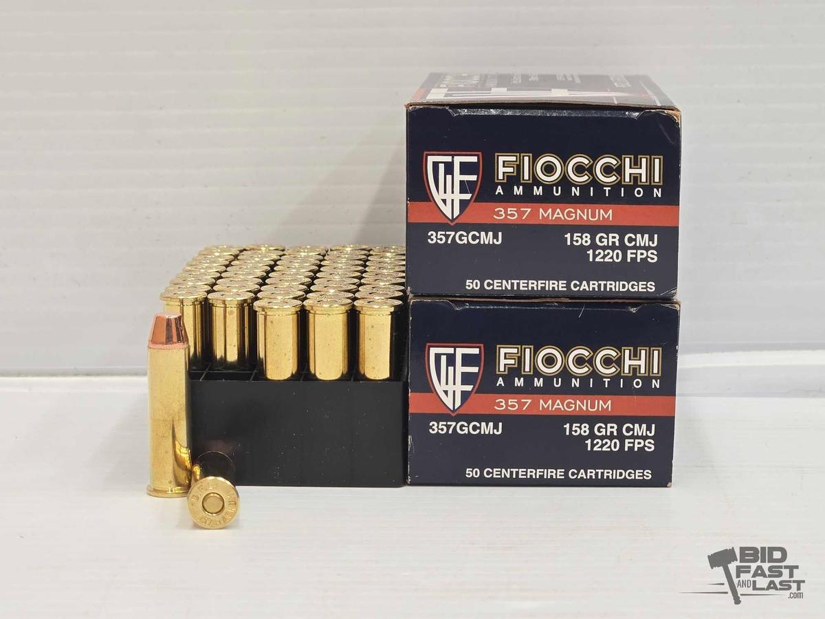 NEW!!! (100) Rounds of Fiocchi 357 Magnum Ammo