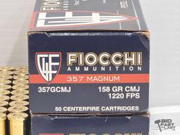 NEW!!! (100) Rounds of Fiocchi 357 Magnum Ammo