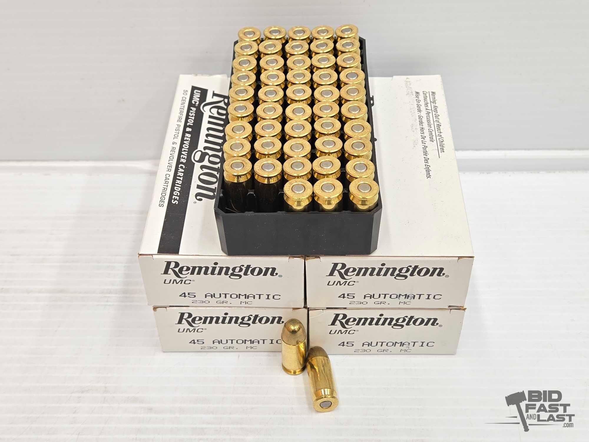 NEW!!! (200) Rounds of Remington 45 Automatic Ammo