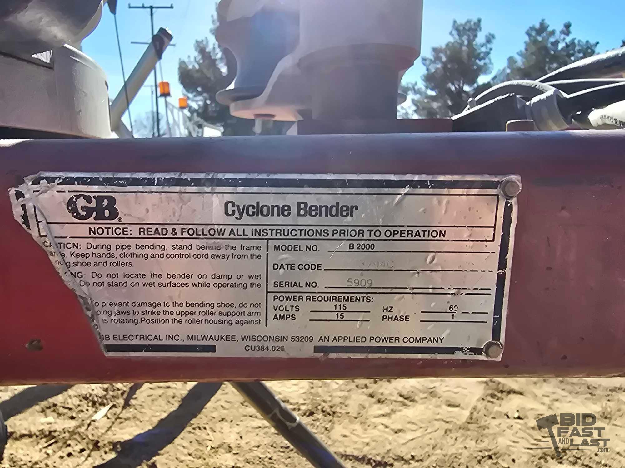GB Enerpac B2000 Cyclone Bender