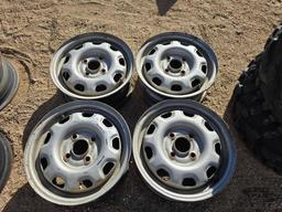 Set of 4 Lug Steel Wheels