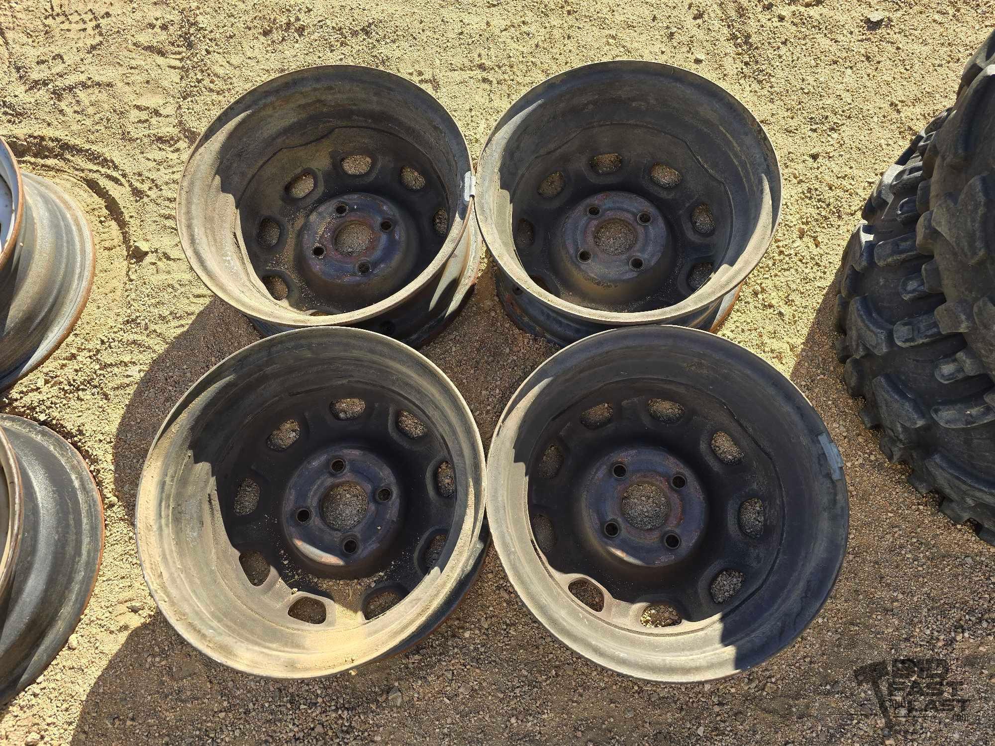 Set of 4 Lug Steel Wheels