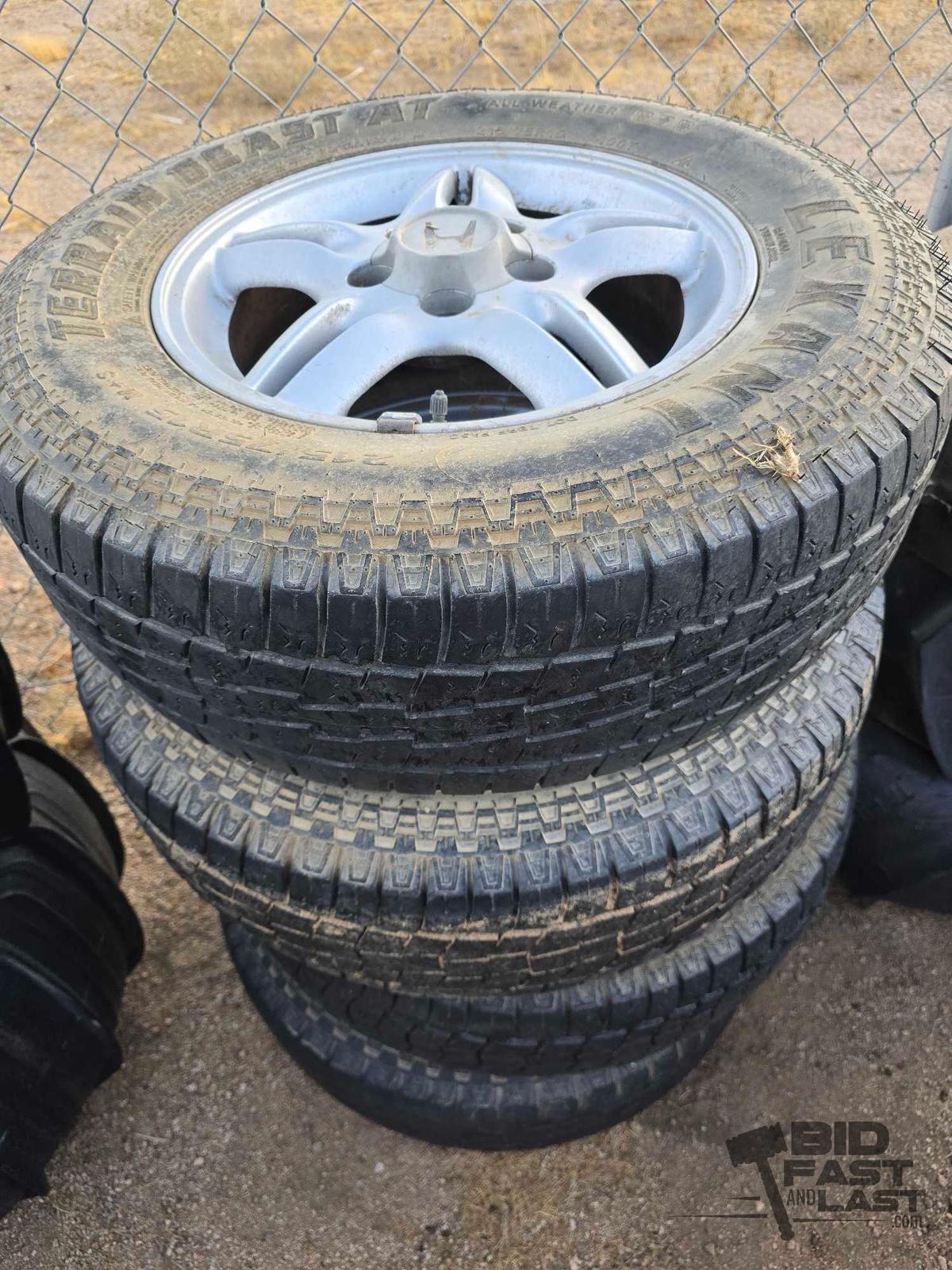 4 Honda 5 Lug Wheels with Tires
