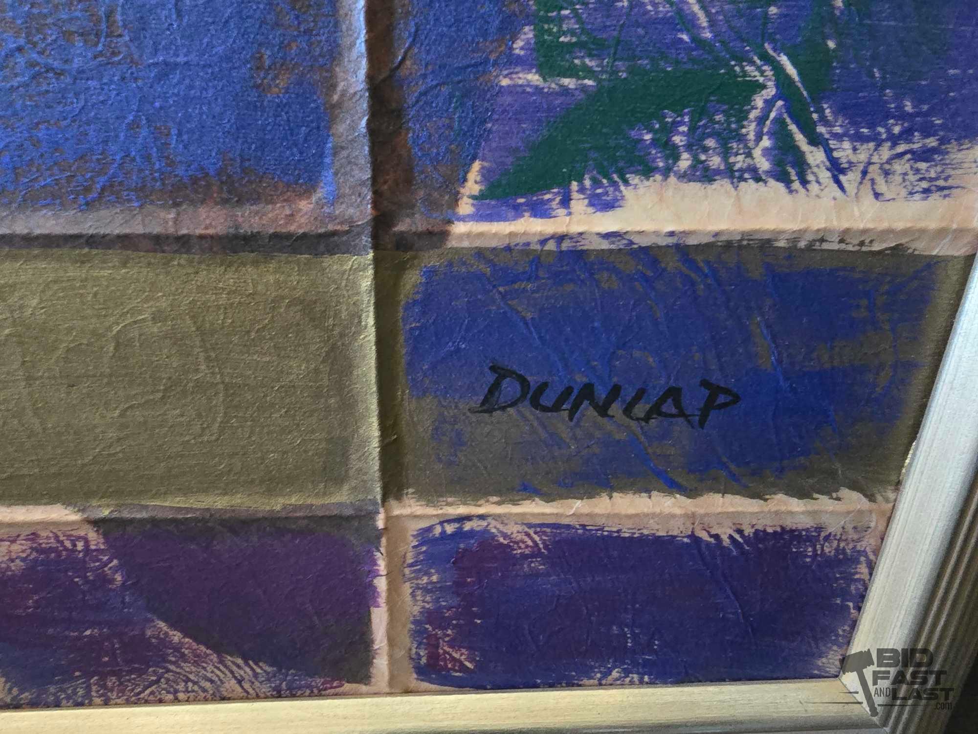 Framed Christopher Dunlap Painted Canvas
