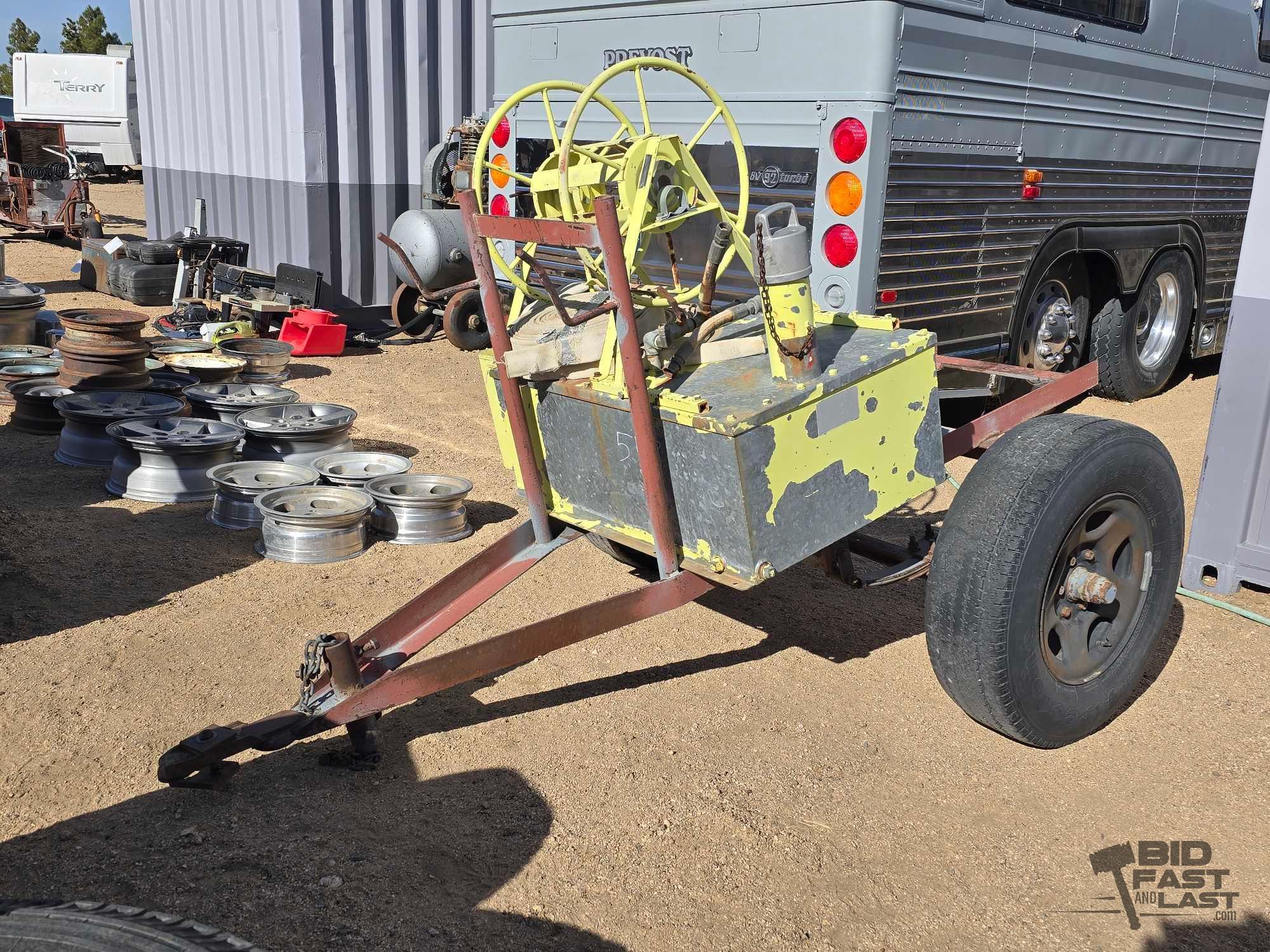 Trailer with Fire Hose and Tank