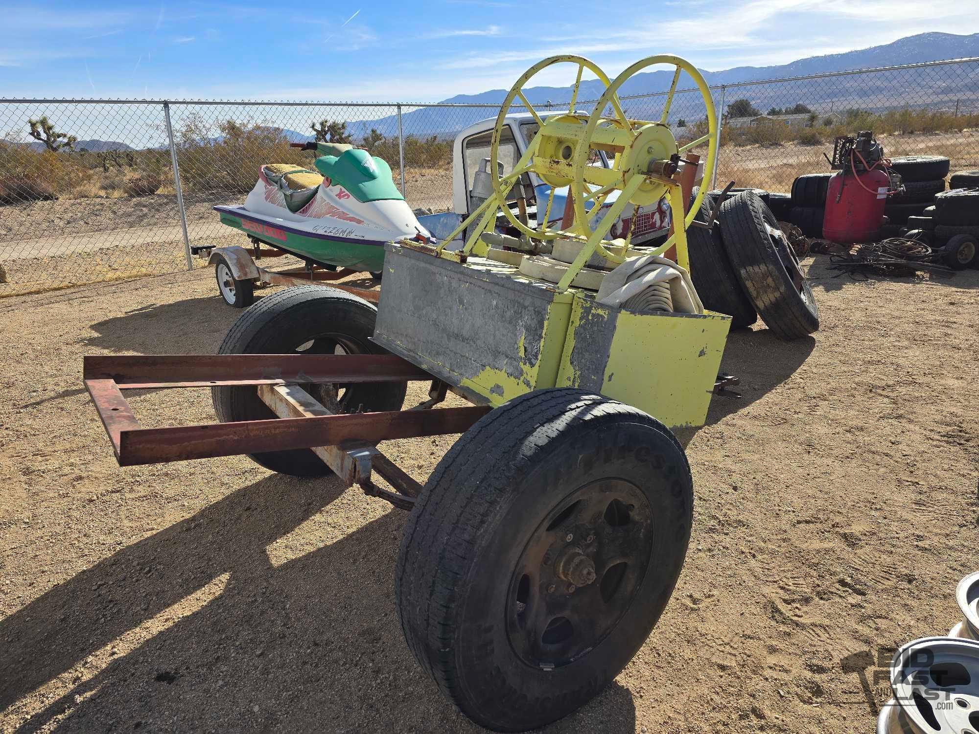 Trailer with Fire Hose and Tank