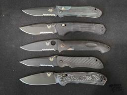 (5) Benchmade Pocket Knives