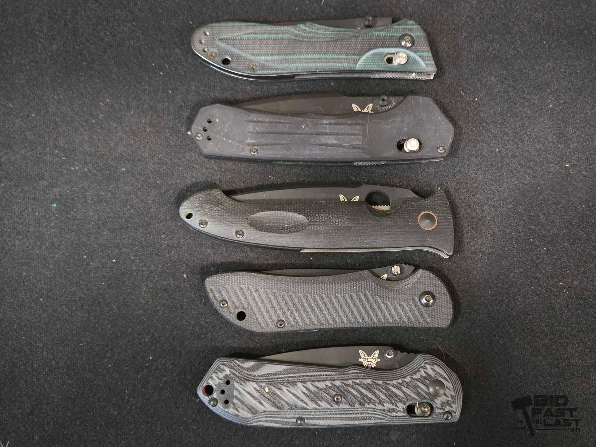 (5) Benchmade Pocket Knives
