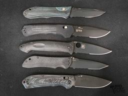 (5) Benchmade Pocket Knives