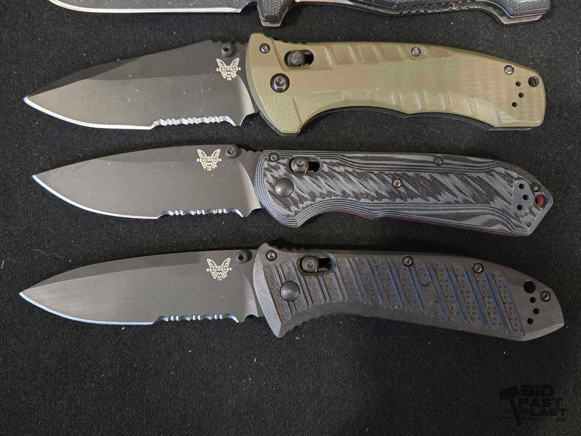(5) Benchmade Pocket Knives