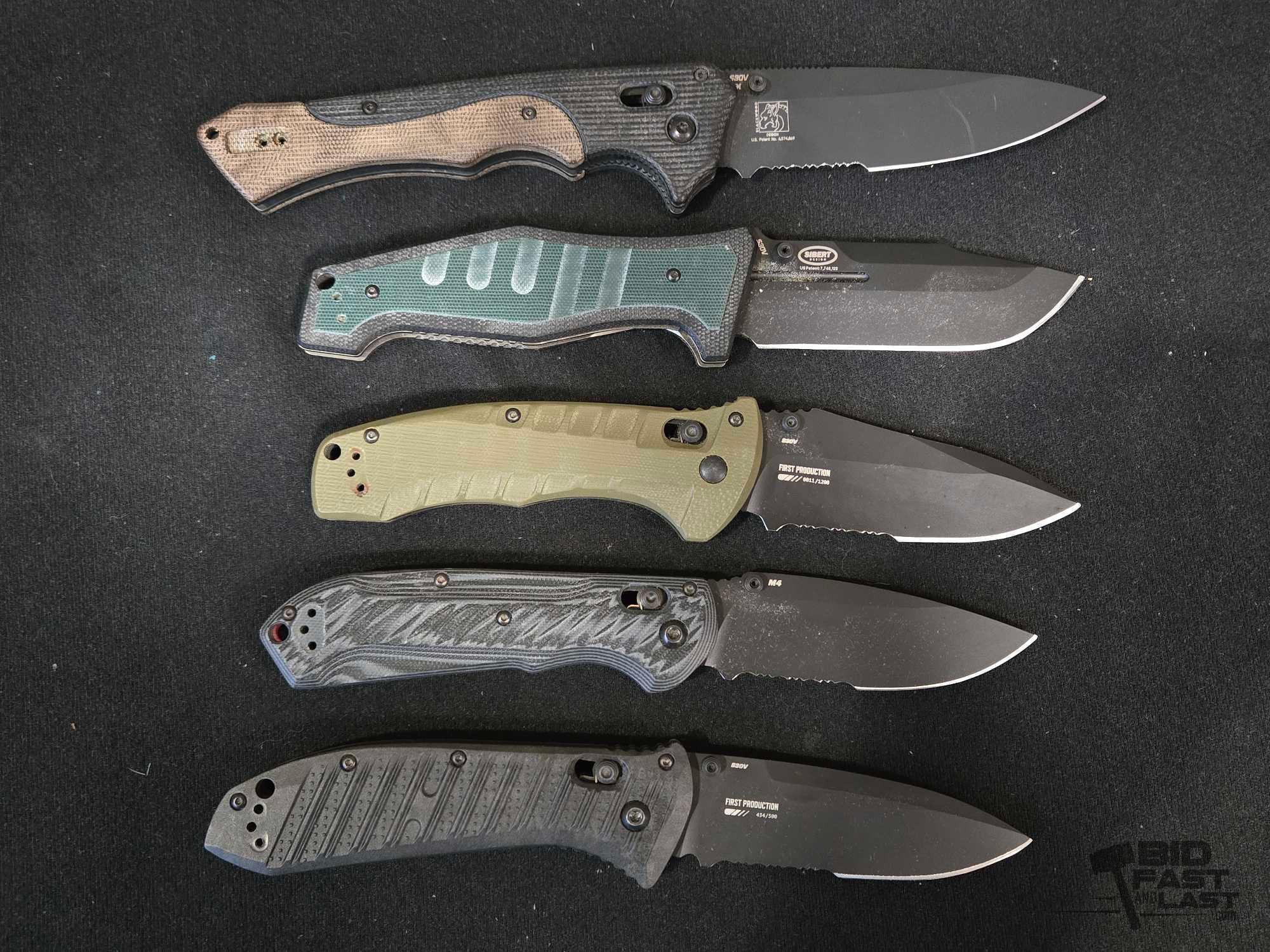 (5) Benchmade Pocket Knives