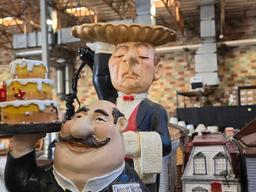 (3) Chef/Butler Figures