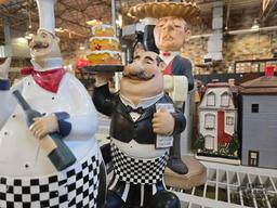 (3) Chef/Butler Figures