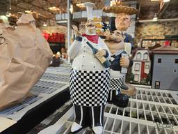 (3) Chef/Butler Figures