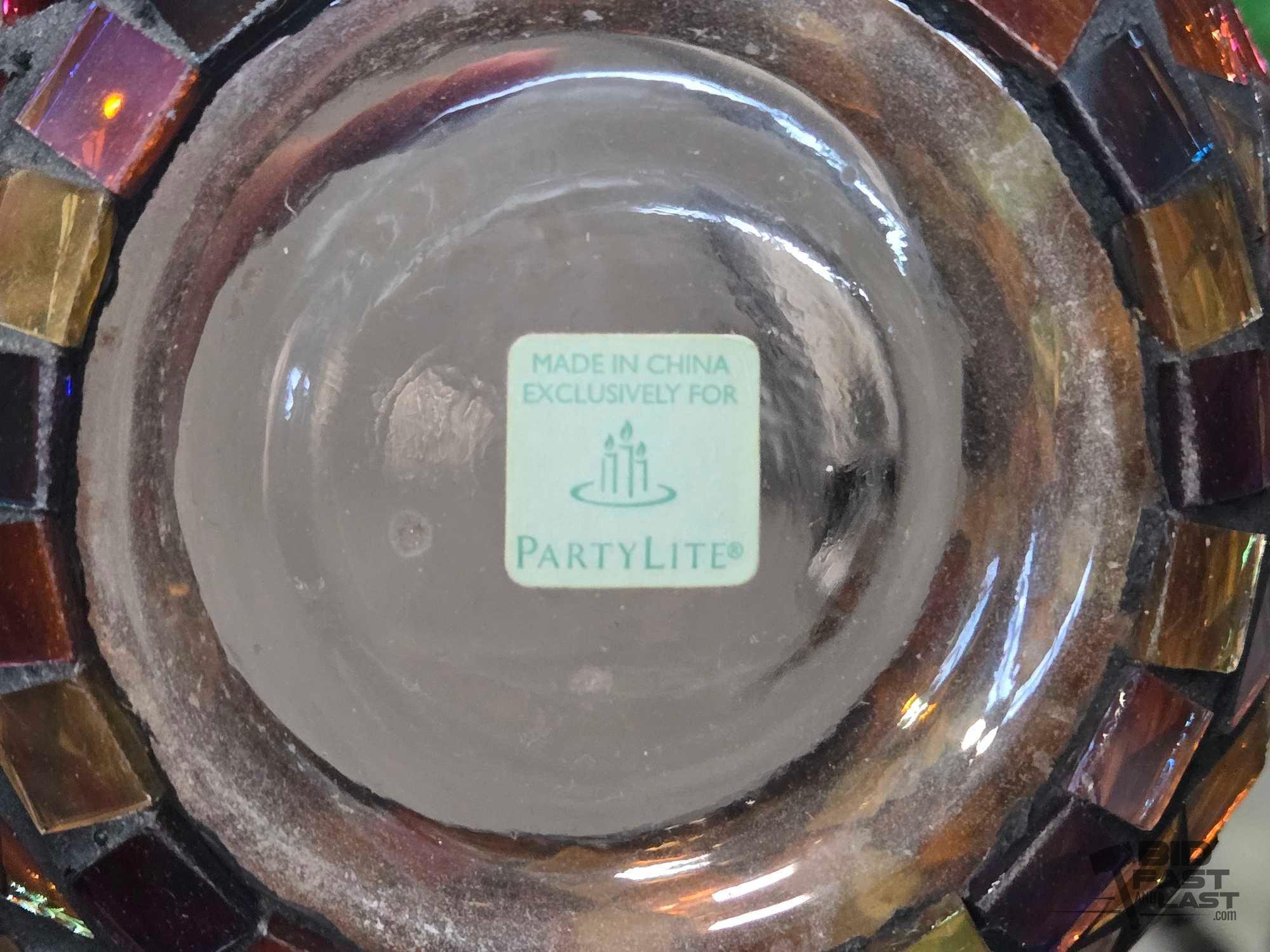 (5) PartyLite Mosaic Tile Glass
