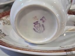 (6) JSK China Teacups & Saucers Set