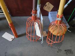 (2) Rakes, (2) Fruit Pickers and Stick