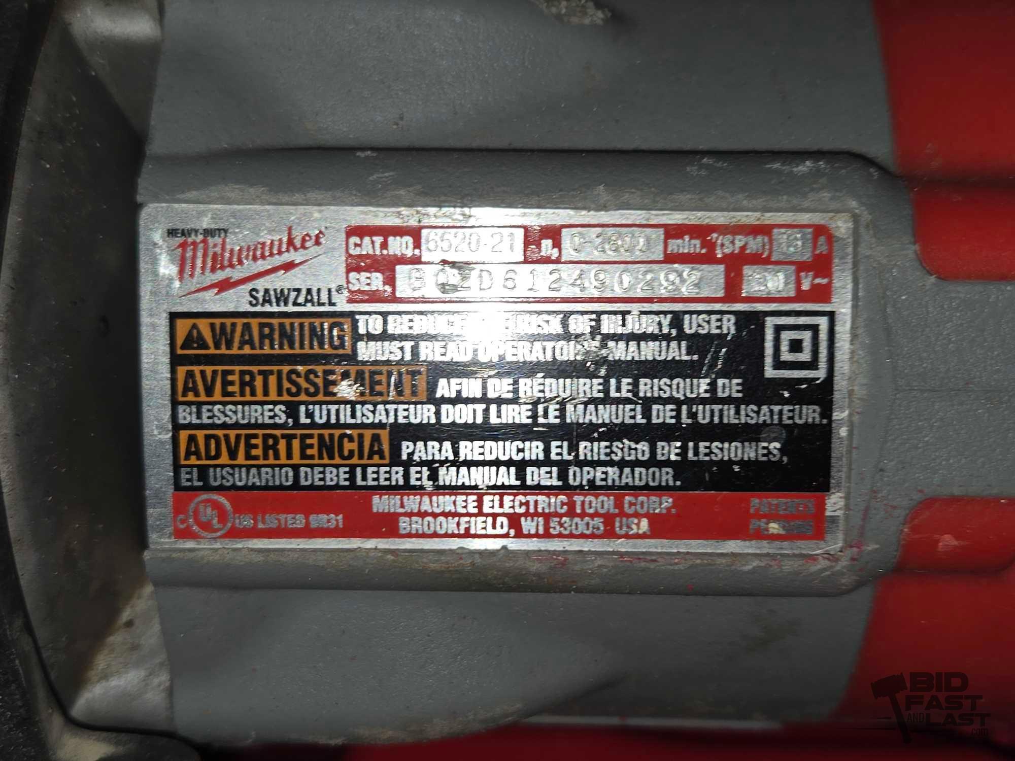 Milwaukee Orbital Sawzall and Case