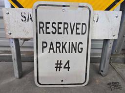 Flooded and Reserved Parking #4 Metal Signs