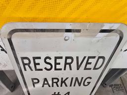 Flooded and Reserved Parking #4 Metal Signs