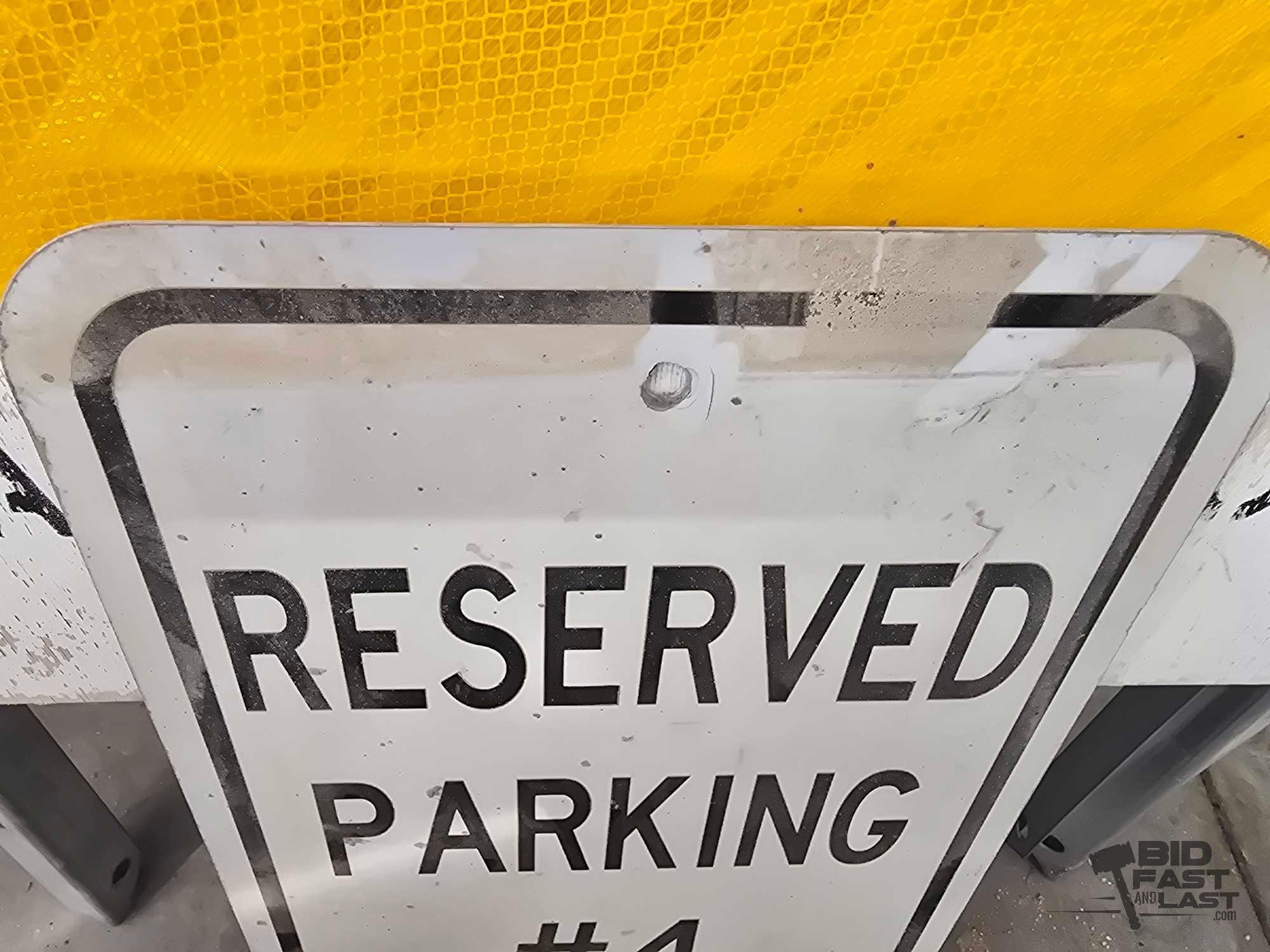 Flooded and Reserved Parking #4 Metal Signs