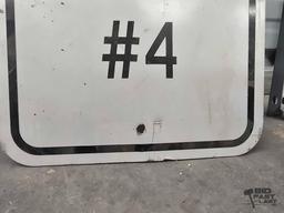 Flooded and Reserved Parking #4 Metal Signs