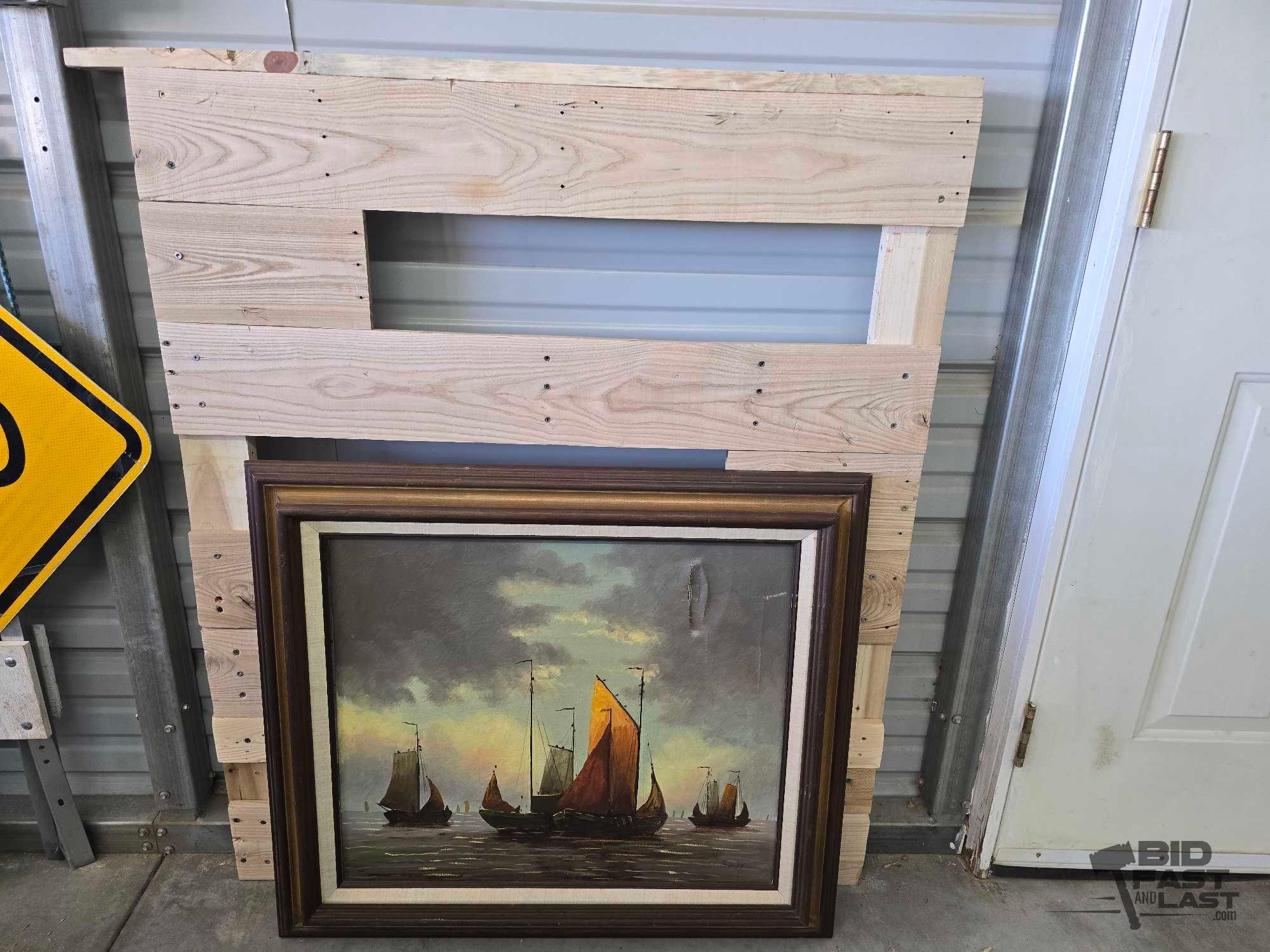 Canvas Painting and Pallet Display Board