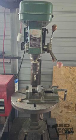 Enco Bench Drill Press with Attached Work Bench
