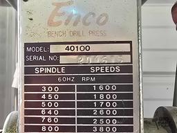 Enco Bench Drill Press with Attached Work Bench