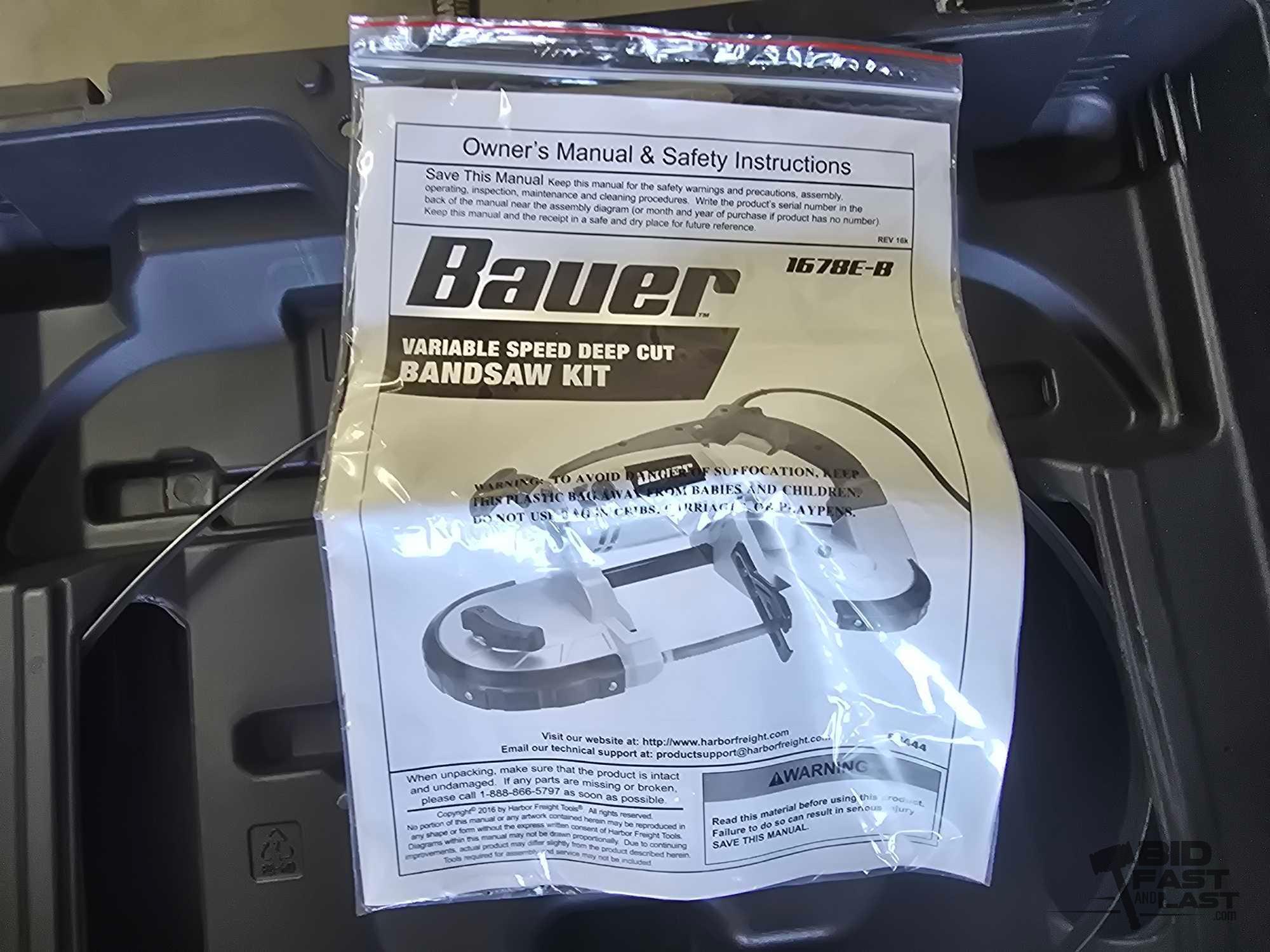 New! Bauer Variable Speed Band Saw with Case