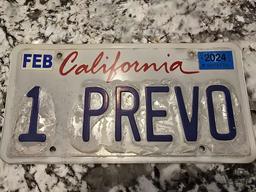 "1 PREVO" License Plate - Transferable and One of a Kind!!!