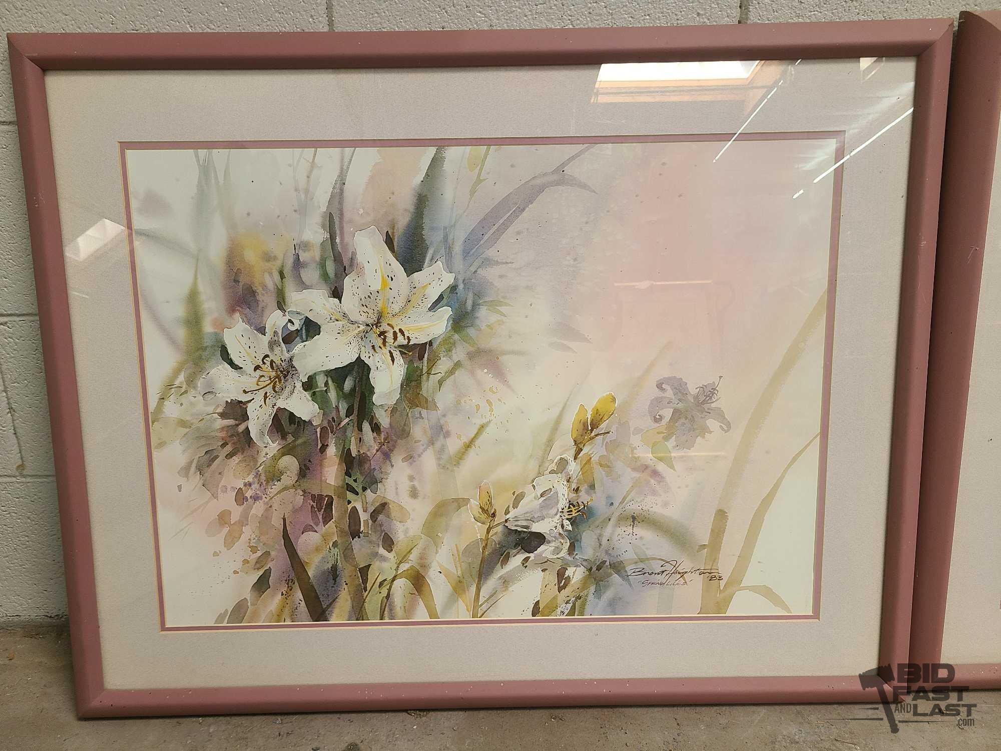 (2) Signed Framed Brent Houghton Prints