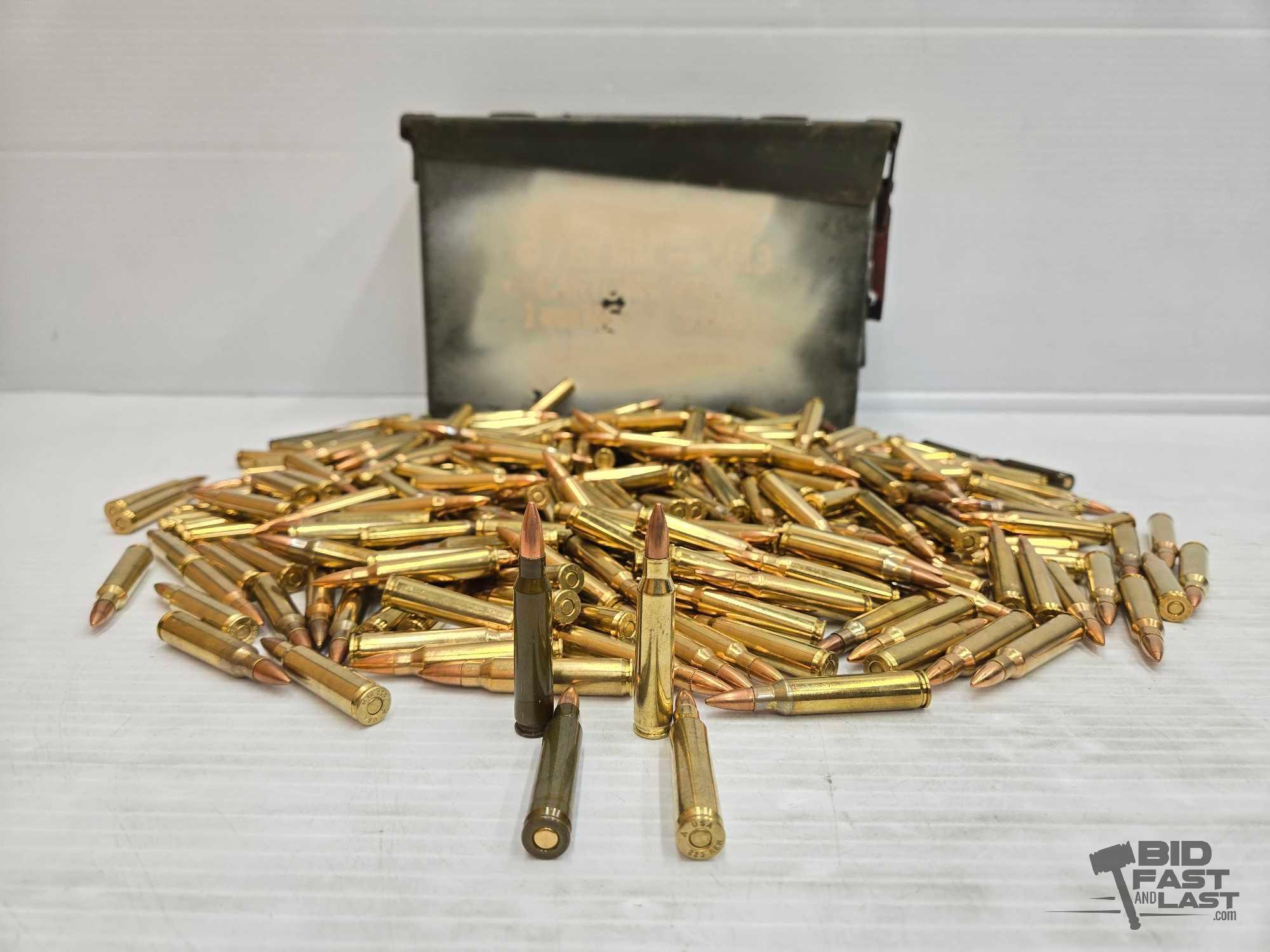 NEW!!! Over (200) Rounds of 223 Ammo W/ Metal Ammo Box