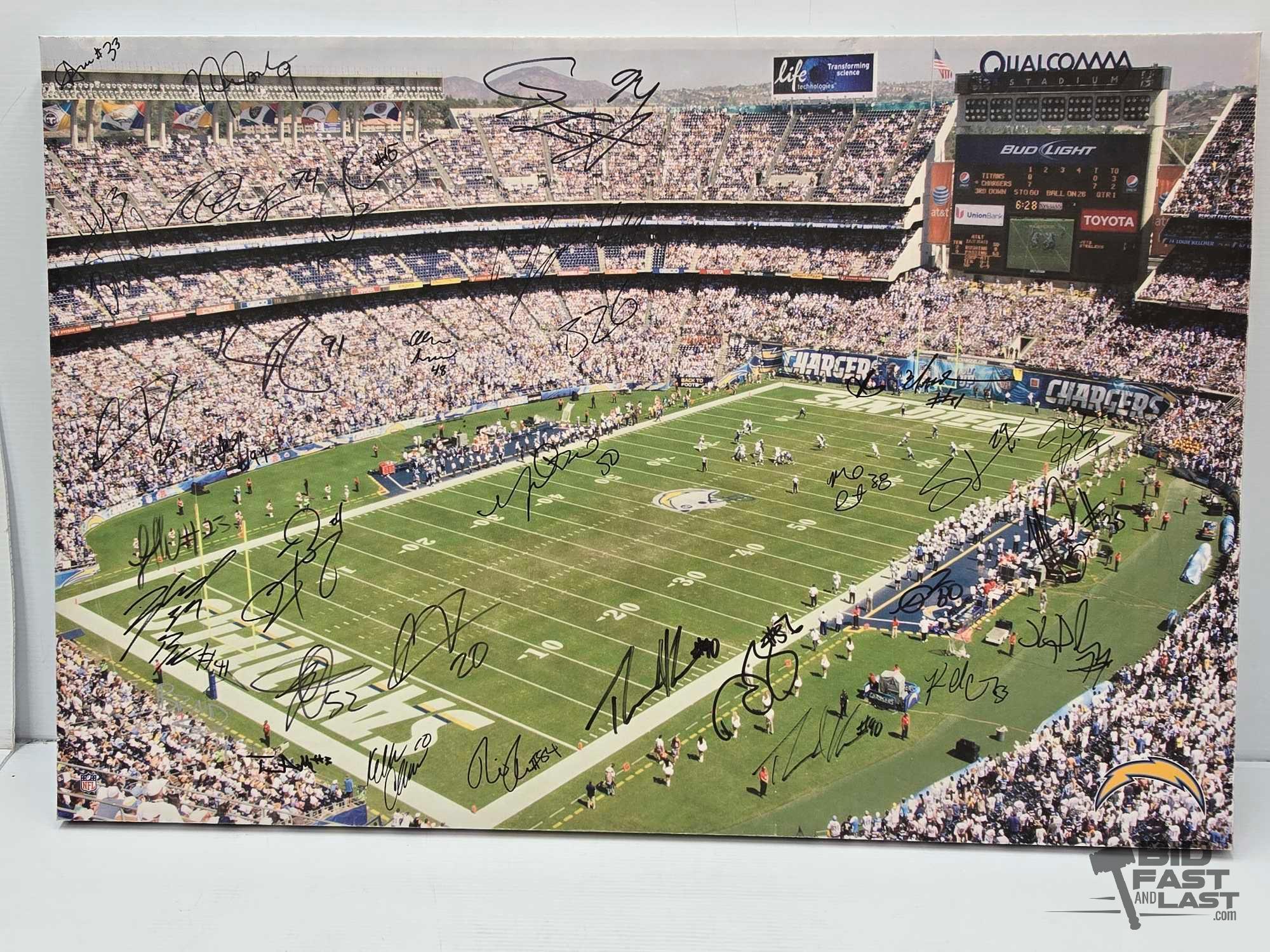 Chargers Signed Canvas
