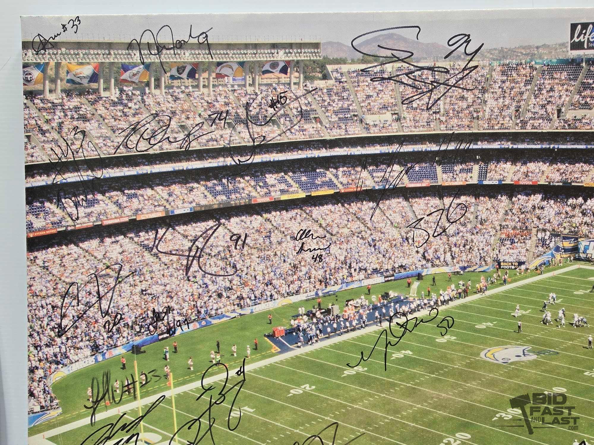 Chargers Signed Canvas