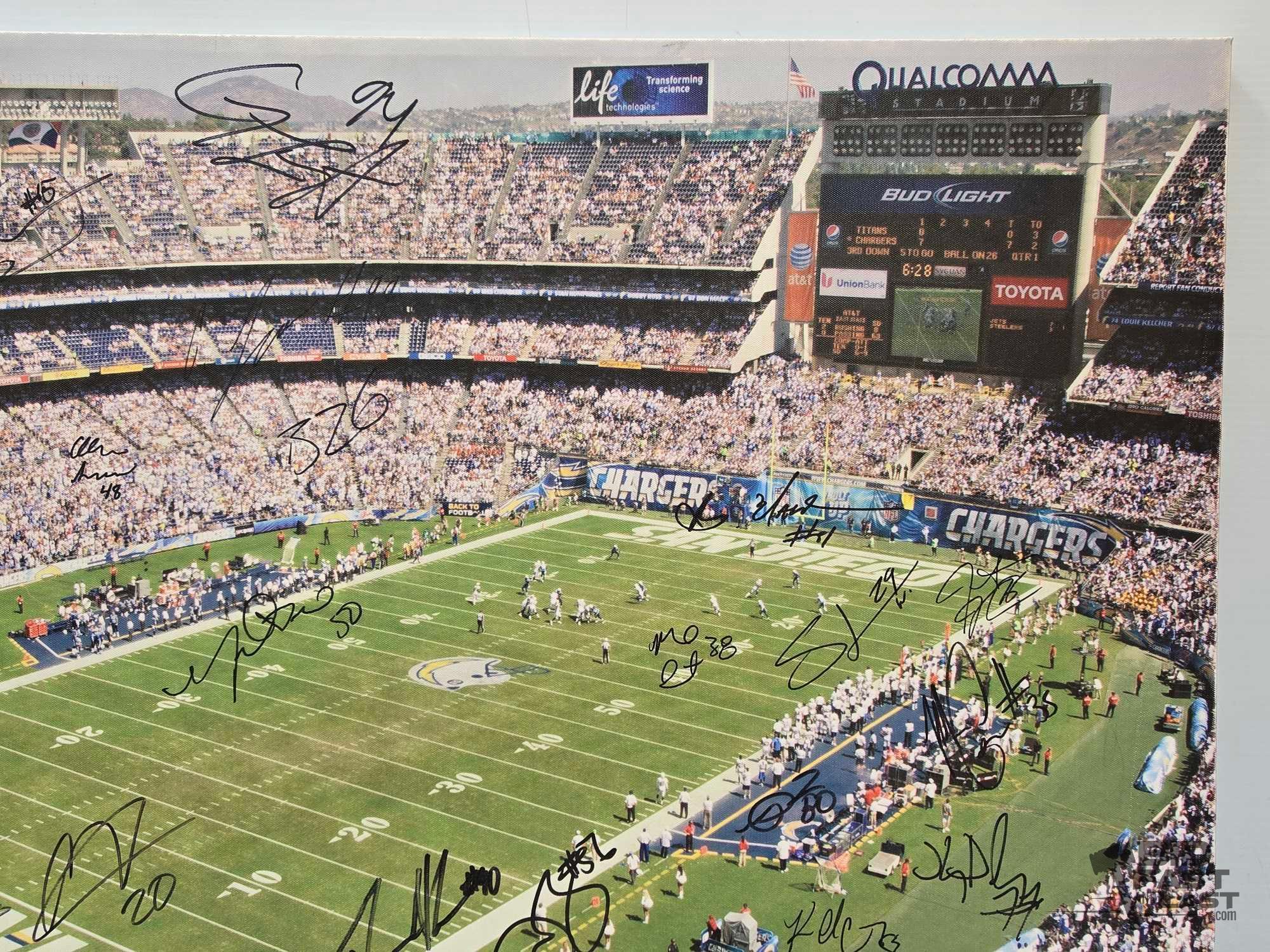 Chargers Signed Canvas