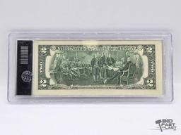 Authenticated Uncirculated $2 Idaho, Montana, Wyoming-Yellowstone National Park Note