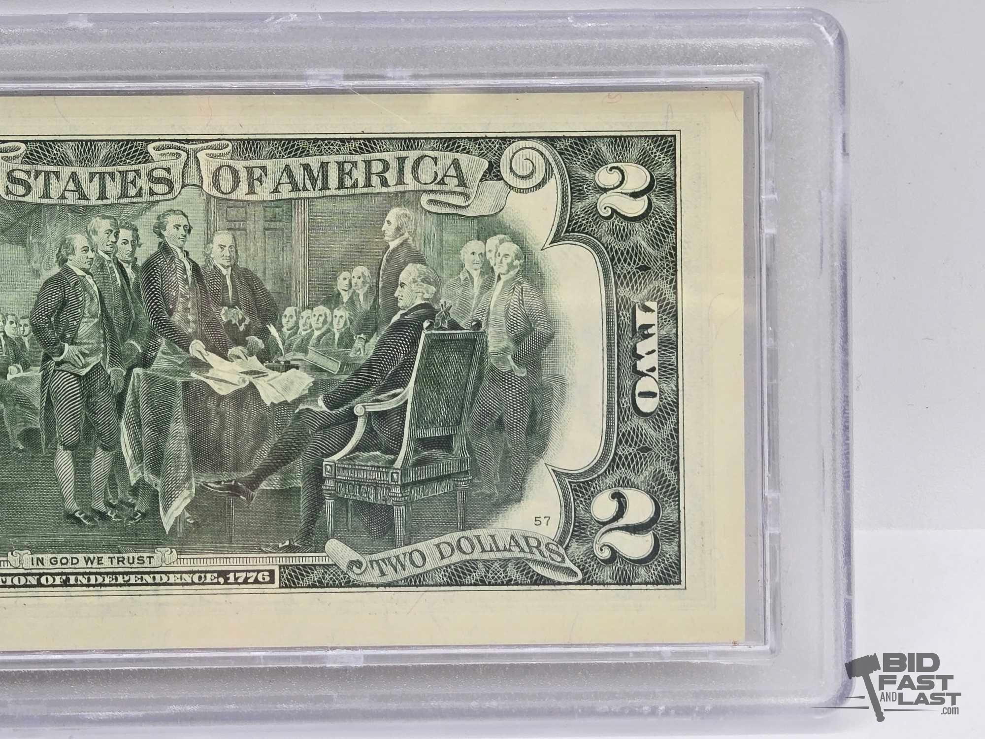 Authenticated Uncirculated $2 Idaho, Montana, Wyoming-Yellowstone National Park Note